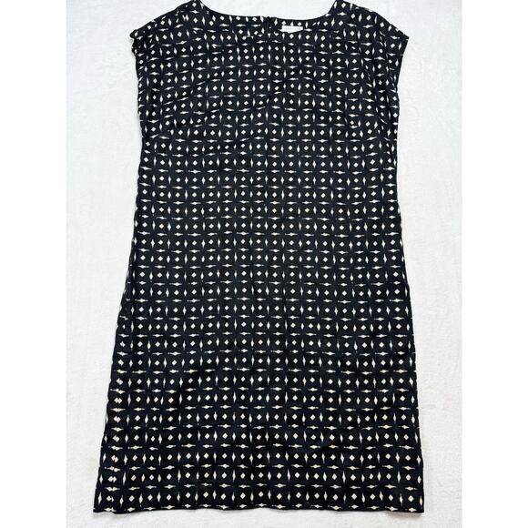 J. Jill Dresses & Skirts - J. Jill Love Linen Sm. Missy Dress B/W Diamond Print 100 Percent Linen Shift